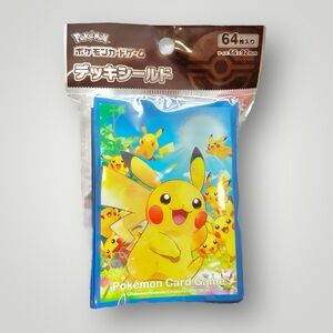 Pokemon Japan Card Protection Sleeve- 64 Count Nintendo Kawaii 66mm X 92 mm NEW